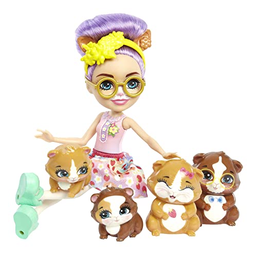 Set de Muñeca y Figuras Enchantimals Glee Guinea Pig 6 pulg miniatura 5