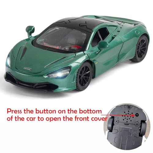 Image of Invite Enterprise Diecast Model Car 1:32 For Mclaren 720S Sound And Light Pull Back Model Cars Alloy Model Display Adult Collection?Color As Per Stock?