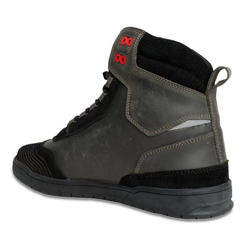 Leather Motorcycle Boots Men - Anti-slip Sole, Ankle Guard, Cow Crazy Horse Leather, Motorcycle Boots Men Brown4