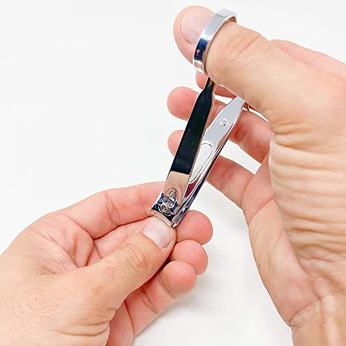 2 Taglia unghie per piedi e mani in acciaio al carbonio temprato a 22HRC, tagliaunghie uomo multi impugnatura, sia tronchesino che forbicine, innovativo Tagliaunghie antiscivolo ergonomico.