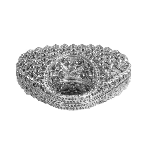 Women's Sparkly Evening Bag Glitter Rhinestone Clutch Purse Top Handle Bag with Chain for Party Wedding3