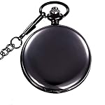 LYMFHCH Classic Smooth Vintage Quartz Pocket Watch, Arabic Numerals Scale Mens Womens Watch with Chain Christmas Graduation Birthday Gifts Fathers Day - Image 5