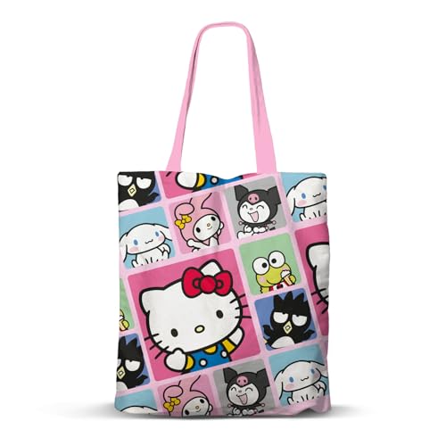 Karactermania Sanrio Hello Kitty Panels-Bolsa de la Compra Shopping FAN, Multicolor, 33 x 40 cm
