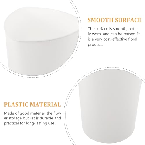 Seau à fleurs en plastique blanc petit récipient pour fleurs de table