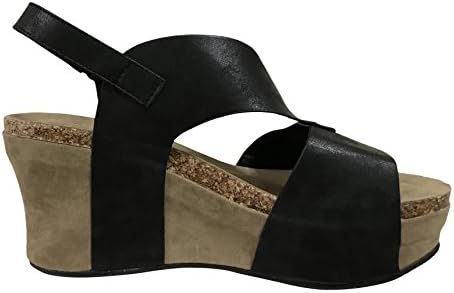 Pierre Dumas Women's Hester-6 Wedge Sandal,Black,8.5 | Image 1
