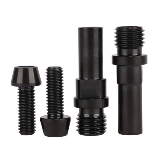 Image of Titanium Ti V-Brake Bosses Bolts, M10x1.25mm & M6x16mm Screws, for Bicycle (Black, 2pcs M10+2pcs M6)