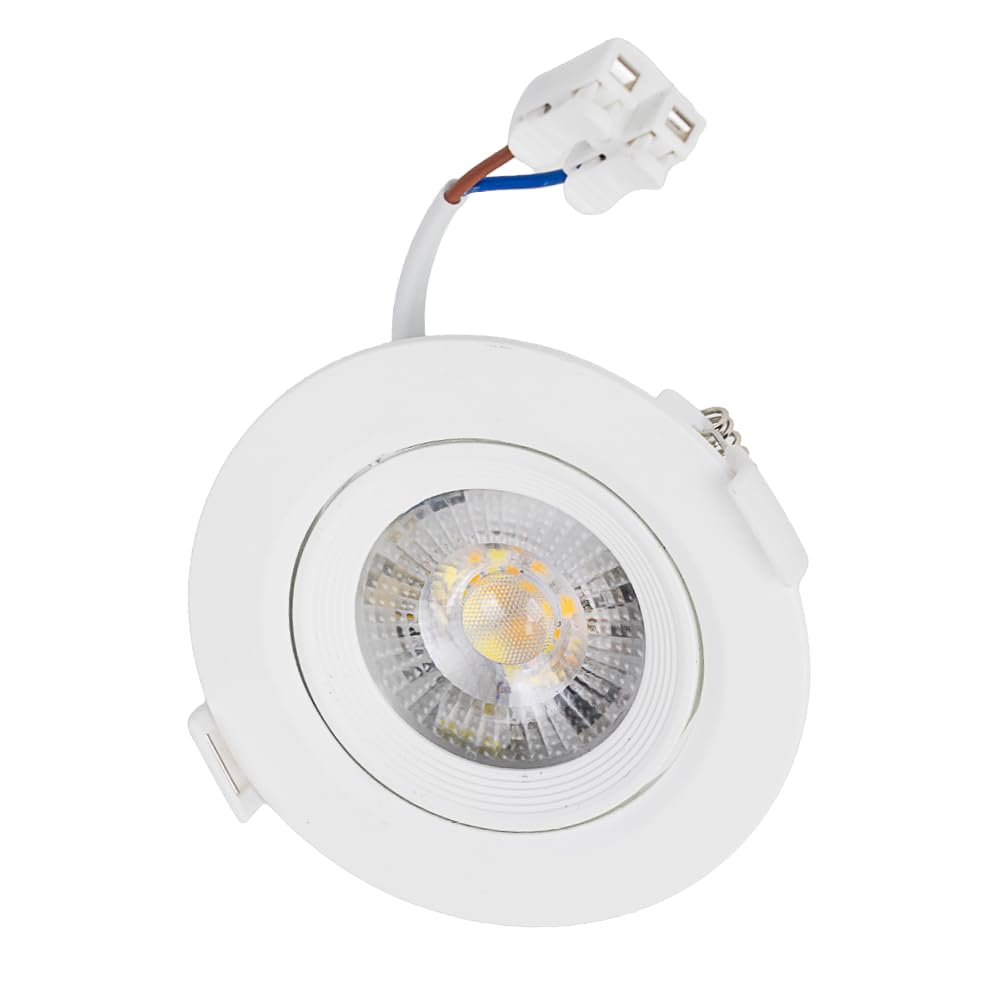 LUXULA LED Einbaustrahler schwenkbar 20 Stück - Einbaumaß 75mm - Deckenspot Weiß, Einbauleuchte Decke - 5W 450lm 3000K warmweiß - 38° Spotlight - LED Spots 30.000h - LED Deckenleuchte 230V Bad/Küche