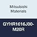 Mitsubishi Materials GYHR1616J00-M20R Modular Type External Grooving Holder with Right Hand M20 Modular Blade, Right Hand, 0? Angle, 6 mm Grooving Depth, 16 mm Height, 16 mm Width, 104 mm Length