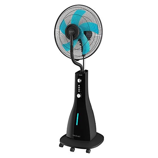 Cecotec Ventilador Nebulizador de Agua con Temporizador EnergySilence 590 Freshessence. 90 W, 5 Aspas 40 cm de Diámetro, Oscilante, 3 Velocidades, Depósito 3 Litros, Motor de Cobre