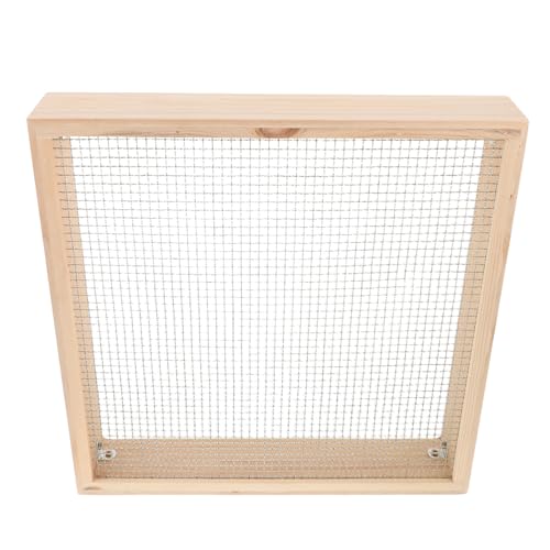 TIDTALEO Cedazo de Suelo Malla de 1/4 Beige de Madera y Metal para Jardinería para Separación Fácil de Arena y Piedras en Proyectos de Jardín y Balcones