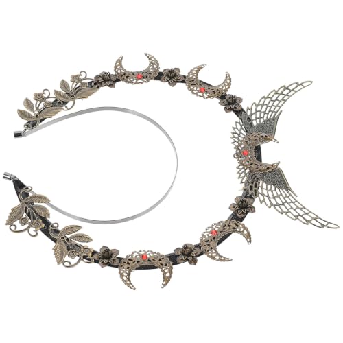 Diadema de metal negra con diseño artesanal delicado y elegante