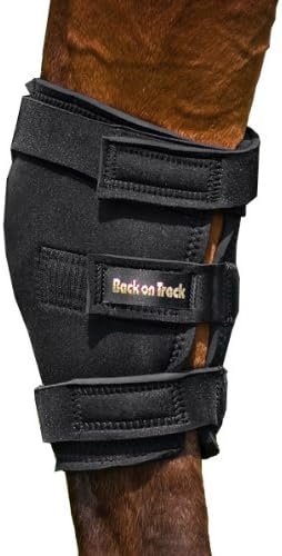 Back on Track 2-Piece Therapeutic Horse Hock Brace with Hole, Medium