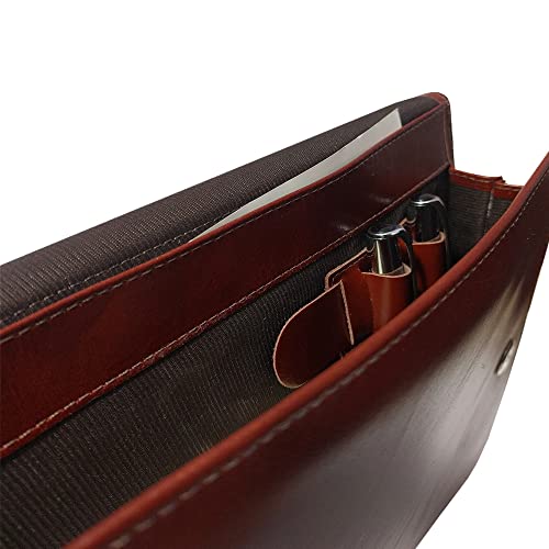 Pasta Envelope Executiva Couro 110-R Personalizada Raffai Couros - Whisky