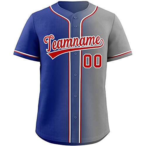 Camisa de béisbol tipo jersey con botonadura, diseño degradado, para hombres, mujeres y jóvenes miniatura 1