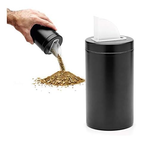 balibetov Yerba Mate Container (Yerbero) with Spout - Long Lasting 304 Stainless Steel Containers with Pouring Lids for Easy Filling Mate Cup, Black Cover