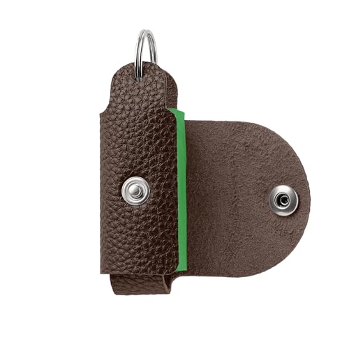 HUNTER Kotbeutelspender SOFIA, Farbe: braun, vegan, hochwertiges Kunstleder, Rindnappa-Optik, mit Schlüsselring, leicht zu öffnen, Made in Germany
