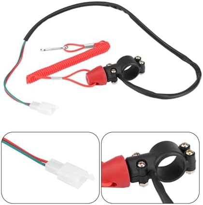 Dioche 110 Four A22mm 7/8" Motorcycle Outboard Engine Kill Switch W Safety Tether Lanyard Cord - Durable & Waterproof - 4