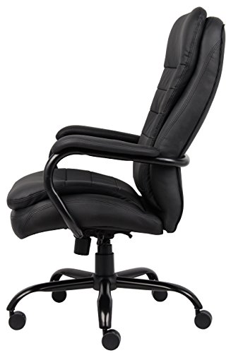 Boss Office Products Heavy Duty Double Plush Caressoftplus Chair-400 Lbs, Black #TOP3