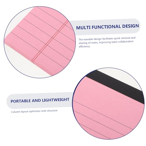 Bloc-notes rose avec onglets ULTECHNOVO pour trier vos notes de bureau