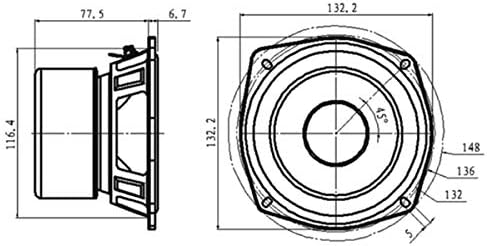 Hi-Vi L5-8R 5" Woven Cone Woofer Pair