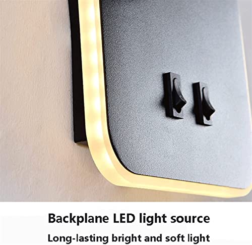 Lámpara de pared con control de doble interruptor ideal para leer en la cama confortablemente 7