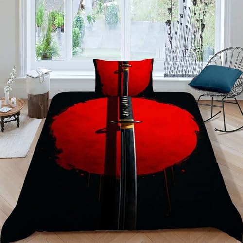 Housse de couette microfibre imprimé 3D outils rouge 135x200cm lavable et durable - 3