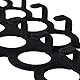 Relaxdays Schalhalter, Tücher, Krawatten, Gürtel, Haken 360° drehbar, rutschfest, 11 Löcher, Samt Tuchhalter, schwarz