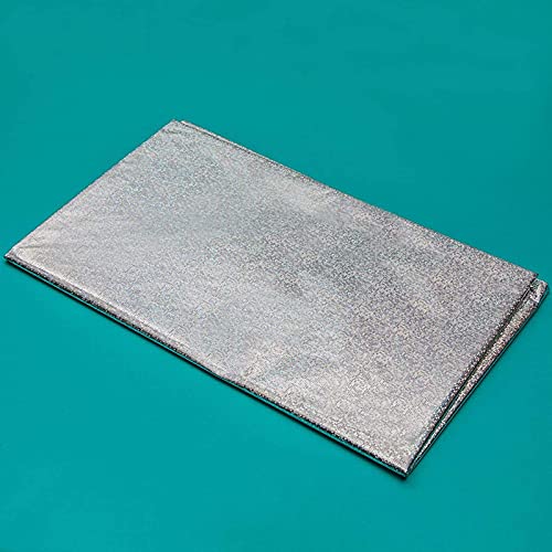 Sparkle And Bash Iridescent Plastic Table Covers, Silver Holographic Foil (54 X 108 In, 3 Pack) #TOP4