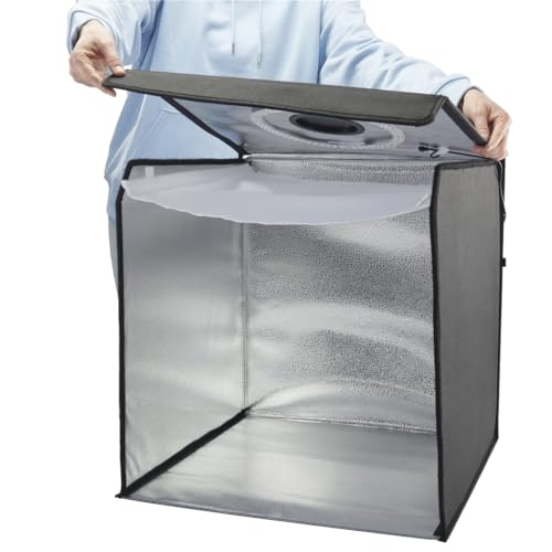 Hama Fotobox, 50x50 cm (Fotostudio, Mini Fotostudio, Lichtbox, Light Box, Light Box mini, White Box, Greenscreen, Lichtzelt, Fotow&uuml;rfel, f&uuml;r Produktfotografie, Influencer Zubeh&ouml;r, mobil, faltbar) wei&szlig;