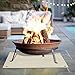 Yasdyri Fire Pit Mat for Deck Fireproof 36.6x39.4in Under Grill Mats for Outdoor Grill Deck Protector Heat Resistant Wood Stove Mat for Patio, Lawn, Tent Stoves