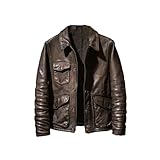 1. Material: 100% echtes Leder; Futter: 100% Baumwolle. Lederjacke für Herren sind einmalige Investitionsstücke, die bis zu mehreren Jahren halten können, ohne zu verblassen.