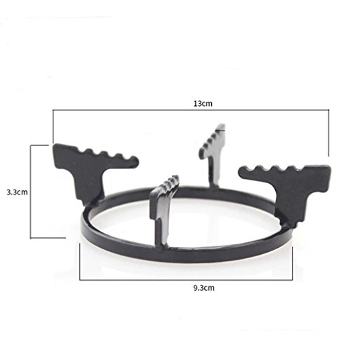 Non-Slip Stove Stand - Moka & Coffee Pot Holder - Gas Range & Oven Burner Grate - Milk Pot Holder for Gas Hob - Thumbnail 6