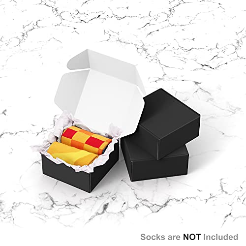 Image of 50 Pack 4 inchx4 inchx2 inch Shipping Boxes, Corrugated Cardboard Small Box Mailer, Shipping Boxes for Small Business for Gift Packing- TONESPAC (4 inchx4 inchx2 inch, Black)
