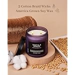 M&SENSE Coconut & Cedarwood Scented Candle, 11.6oz Natural Soy Wax Winter Candle, Up to 70 Hours, 2 Cotton Wick Candle for Holiday Woody Candle Housewarming Gifts for Yoga Spa - Image 3