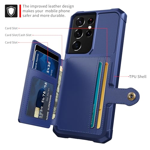 Étui Samsung Galaxy Note 20 Ultra vert rigide en cuir silicone avec rabat porte-carte - 4