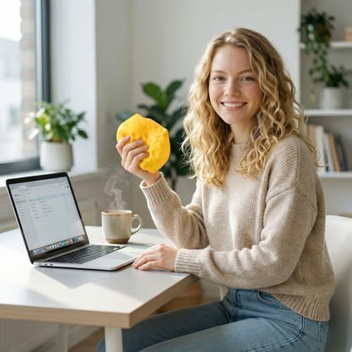 Jumbo Squishy Cheese Block, Giant Slow Rising Cheese Squishy Cube, Rebound Shapeable Squeeze Ball, Sensory Fidget Toys for Adults Stress Relief - 2
