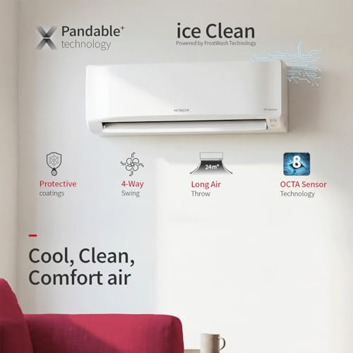 Hitachi 2 Ton 3 Star Inverter Split AC EEV Precision Cool (RAS.G322PCDIBS) — view 2