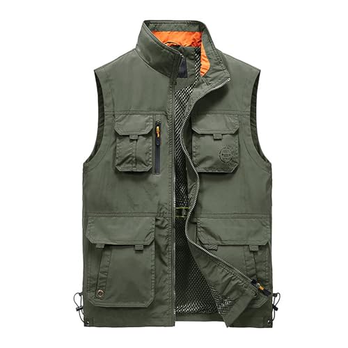 Image of Hbufnha Mens Lightweight Vest Work Travel Safari Sport Jacket Padded Puffer Vest