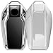 Produktbild kwmobile Autoschlüssel Hülle kompatibel mit BMW Display Key Autoschlüssel - TPU Schutzhülle Schlüsselhülle Cover in Hochglanz Silber