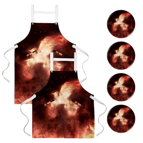 Tablier de cuisine pour nettoyage de la maison et bistrot lot de 2 pièces
