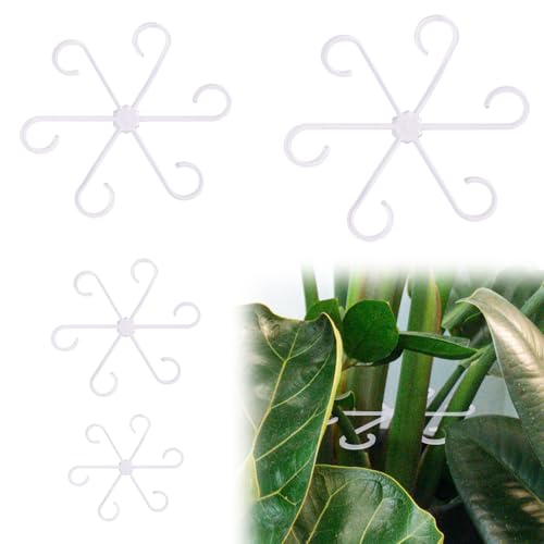 4pz Supporto per Steli, Supporti per Piante Supporti per Steli per Piante Rampicanti in Plastica Supporto stelo Piante Accessori per la Crescita per Piante (Trasparente)