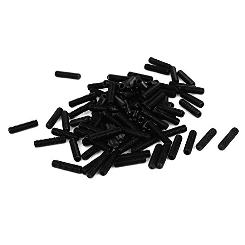 Aexit 3mm x quality Parts 12mm 0.5mm Pitch Hex Socket Set Cap Point Grub Screws Black 100pcs Model:99as363qo701
