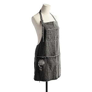 CACHIL Denim Apron With 5 Pockets for Cooking Kitchens