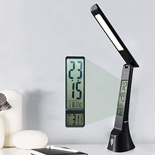 HOQTUM Tischlampe Touch-Typ Nachtlampe dimmbare LED Augenschutz Tischlampe, superhelles Nachttisch Leselampe, verwendet im Schlafzimmer Wohnzimmer Büro (Color : Black) Cover