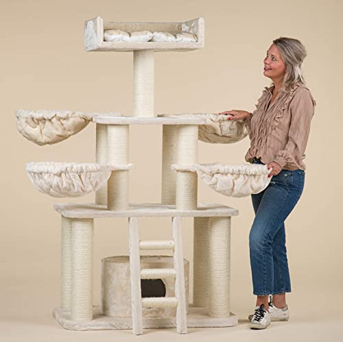 Rascador para gatos grandes Panther PLUS Beige baratos arbol xxl maine coon gato...