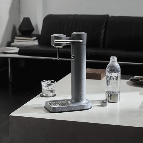 Image of Aarke Carbonator 3 - Premium Sparkling Water Maker, Hammertone Grey | Stainless Steel, Cordless Soda Maker for Home, Carbonated Water Machine, BPA-free PET Bottle Included