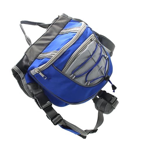 Toddmomy 犬用サドルバッグ ペット用バックパック 調節可能 ハイキング キャンプ 散歩 多機能 リーシュフック付き オックスフォード素材 耐久性 防水 大型犬対応 旅行用 デイパック