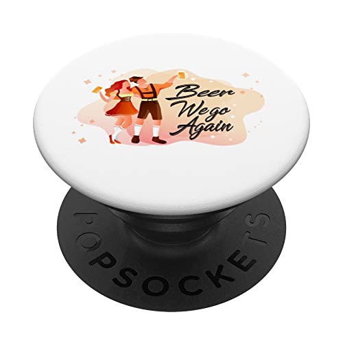 Beer we go again Biergarten Múnich Volksfest Bayern PopSockets PopGrip Intercambiable