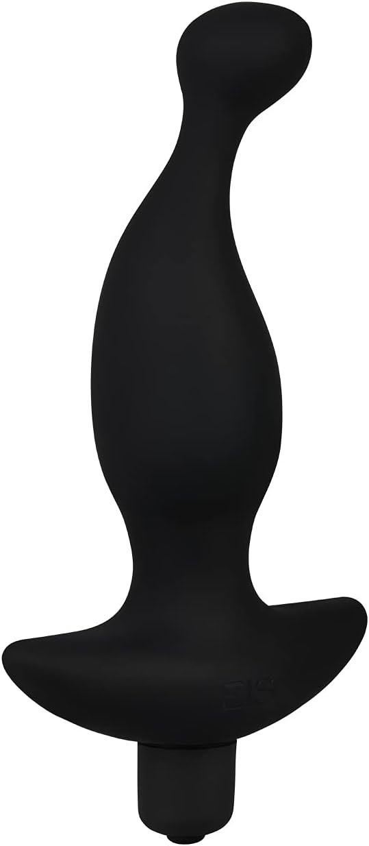 EIS Curvy Wonder Anal Vibrator - Prostate Vibrator, Vibrating Anal Plug, Anal Dildo, Ergonomic, Wide Base - Suitable for Beginners, Skin-Friendly Silicone, Waterproof