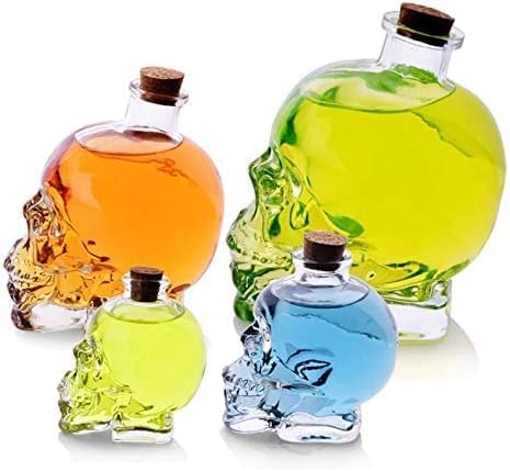 Creative Crystal Skull Head Shot Glass Party Transparent Champagne Cocktails Beer Coffee Wine Bottle Doomed Drinkware Bar Tools (750ml)